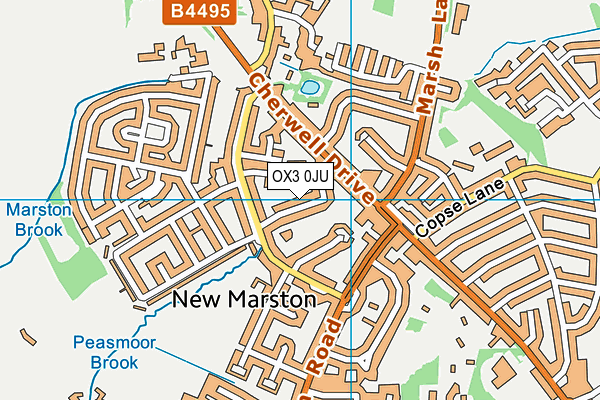 OX3 0JU map - OS VectorMap District (Ordnance Survey)