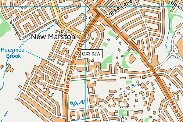 OX3 0JW map - OS VectorMap District (Ordnance Survey)