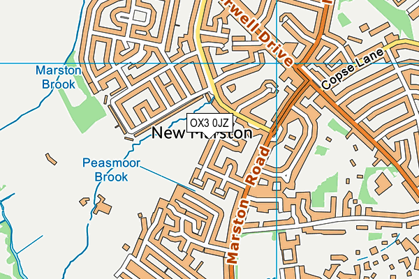 OX3 0JZ map - OS VectorMap District (Ordnance Survey)