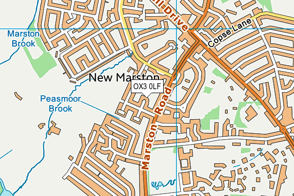 OX3 0LF map - OS VectorMap District (Ordnance Survey)