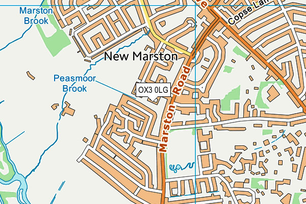 OX3 0LG map - OS VectorMap District (Ordnance Survey)