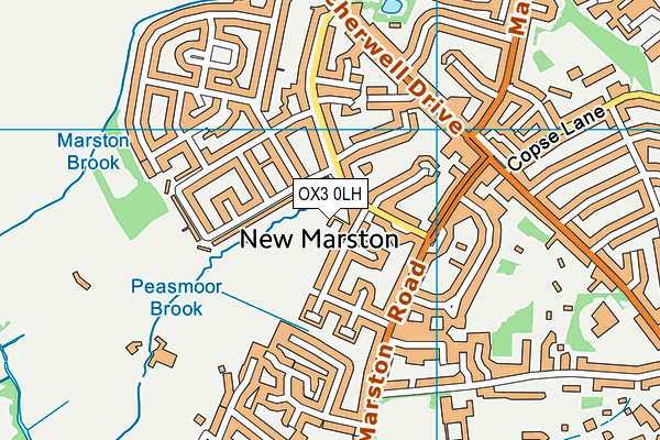 OX3 0LH map - OS VectorMap District (Ordnance Survey)