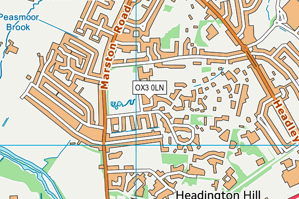 OX3 0LN map - OS VectorMap District (Ordnance Survey)