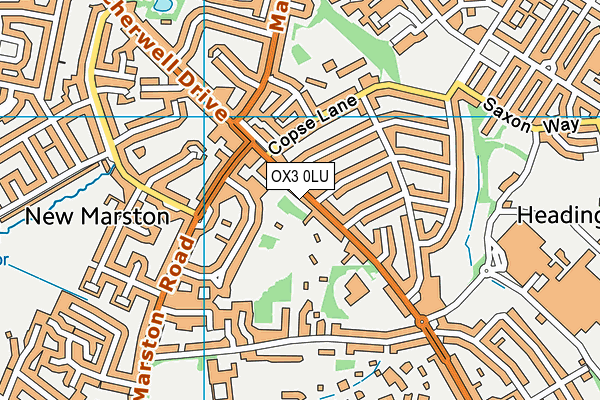OX3 0LU map - OS VectorMap District (Ordnance Survey)