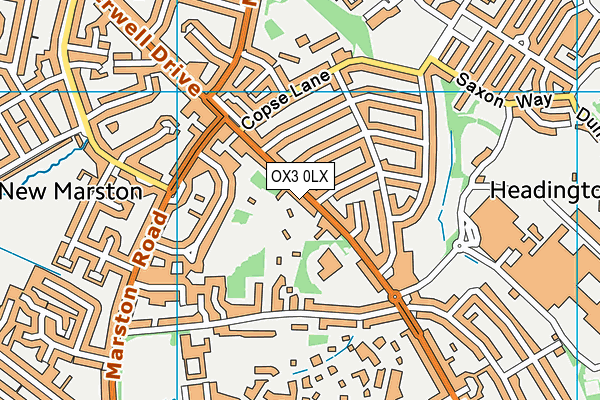 OX3 0LX map - OS VectorMap District (Ordnance Survey)
