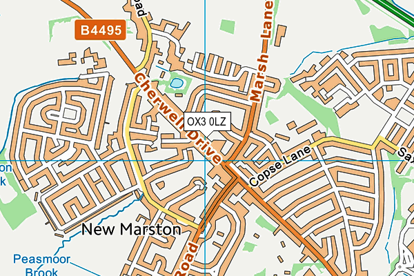 OX3 0LZ map - OS VectorMap District (Ordnance Survey)
