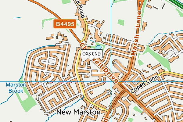 OX3 0ND map - OS VectorMap District (Ordnance Survey)