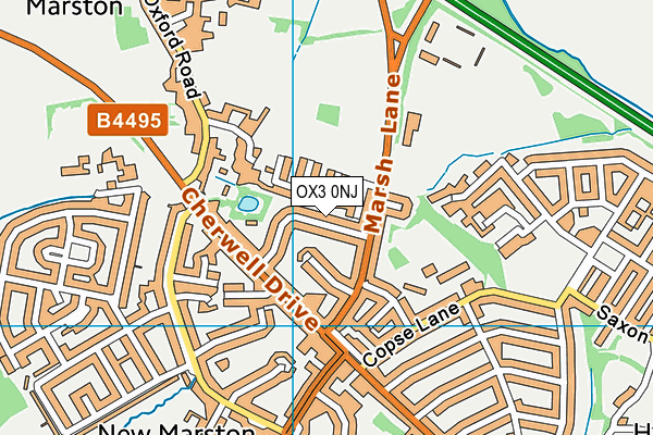 OX3 0NJ map - OS VectorMap District (Ordnance Survey)