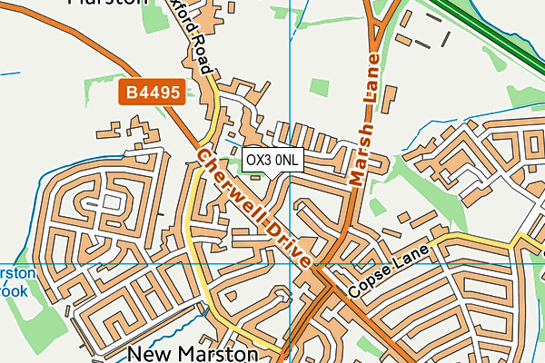 OX3 0NL map - OS VectorMap District (Ordnance Survey)