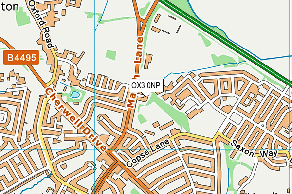 OX3 0NP map - OS VectorMap District (Ordnance Survey)