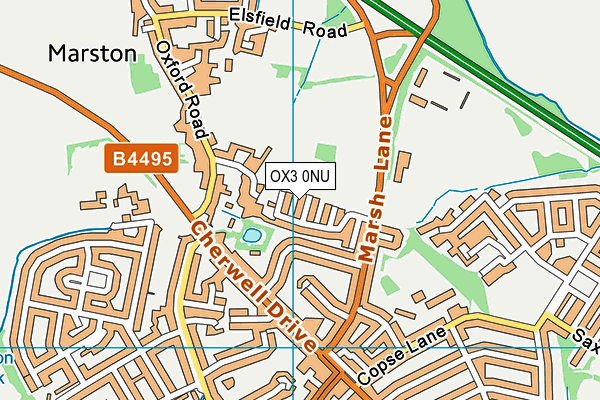 OX3 0NU map - OS VectorMap District (Ordnance Survey)