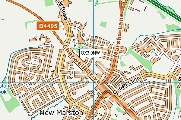 OX3 0NW map - OS VectorMap District (Ordnance Survey)