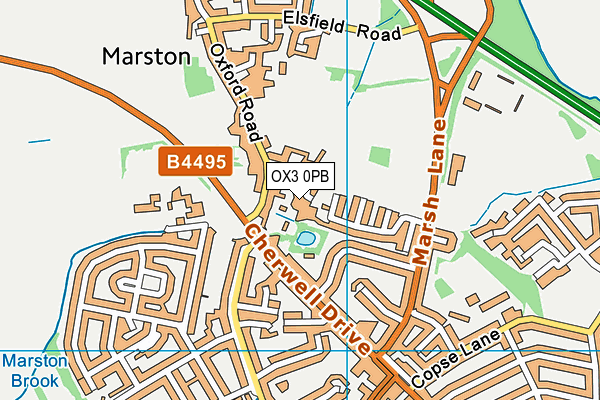 OX3 0PB map - OS VectorMap District (Ordnance Survey)