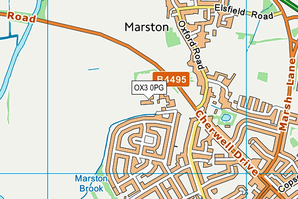 Meadowbrook College map (OX3 0PG) - OS VectorMap District (Ordnance Survey)