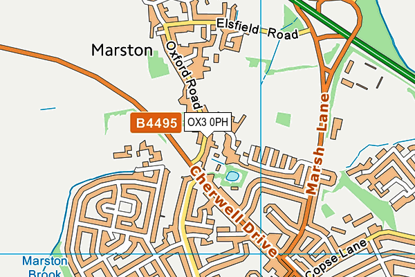 OX3 0PH map - OS VectorMap District (Ordnance Survey)