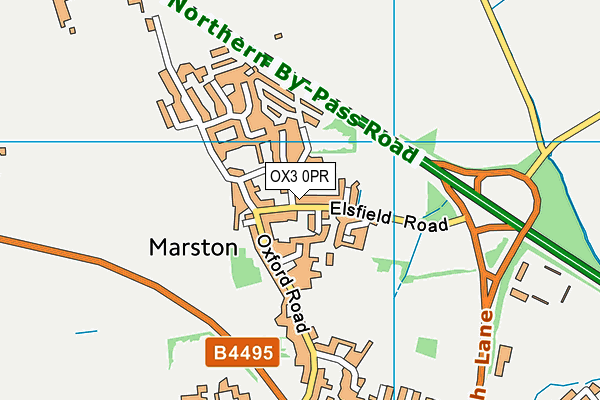 OX3 0PR map - OS VectorMap District (Ordnance Survey)