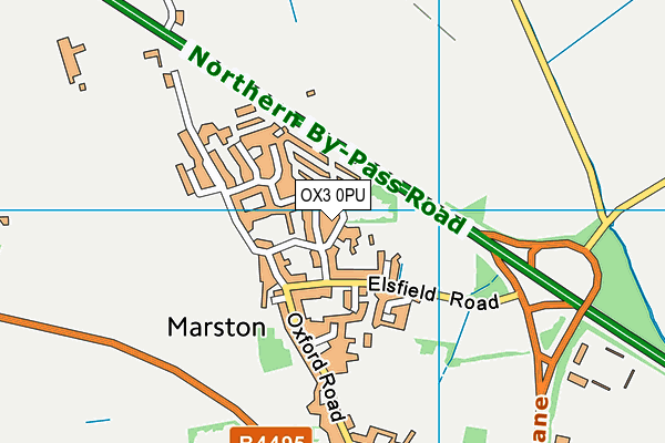 OX3 0PU map - OS VectorMap District (Ordnance Survey)