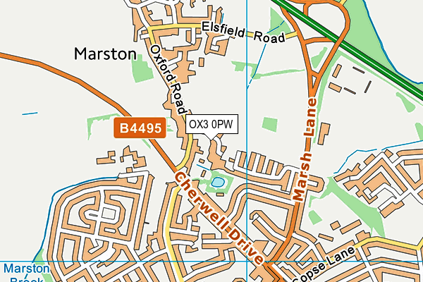 Boults Lane Recreation Ground map (OX3 0PW) - OS VectorMap District (Ordnance Survey)