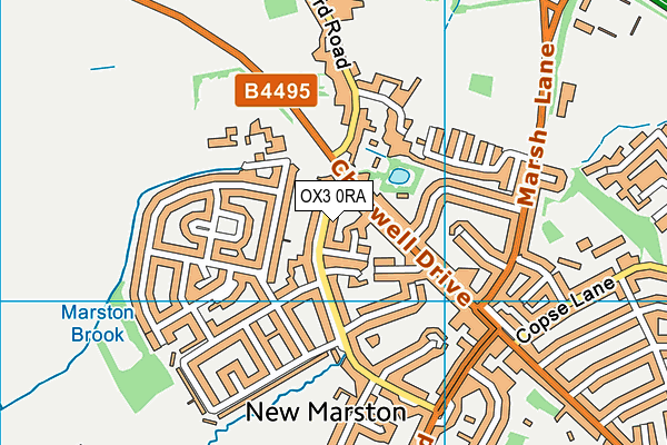 OX3 0RA map - OS VectorMap District (Ordnance Survey)