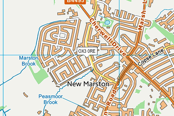 OX3 0RE map - OS VectorMap District (Ordnance Survey)