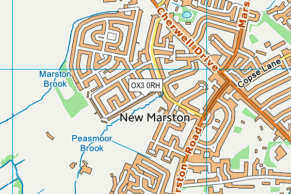 OX3 0RH map - OS VectorMap District (Ordnance Survey)