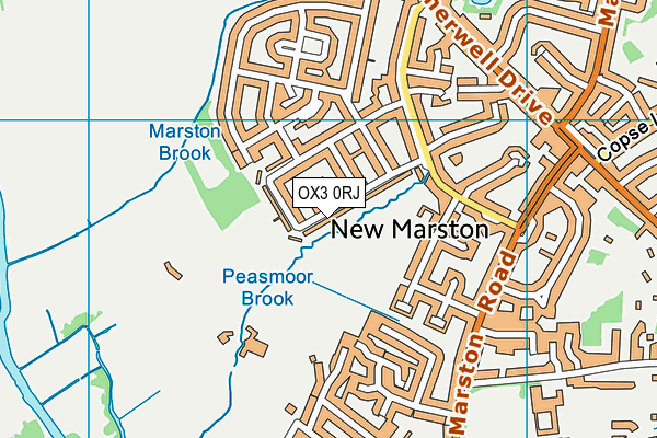 OX3 0RJ map - OS VectorMap District (Ordnance Survey)