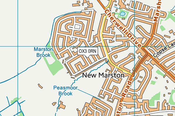 OX3 0RN map - OS VectorMap District (Ordnance Survey)