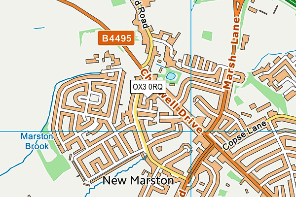 OX3 0RQ map - OS VectorMap District (Ordnance Survey)