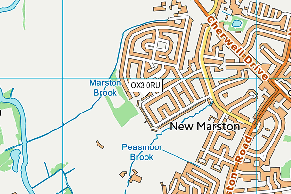 OX3 0RU map - OS VectorMap District (Ordnance Survey)