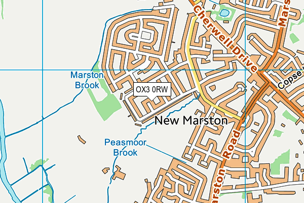 OX3 0RW map - OS VectorMap District (Ordnance Survey)