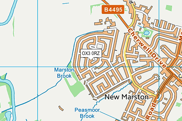 OX3 0RZ map - OS VectorMap District (Ordnance Survey)
