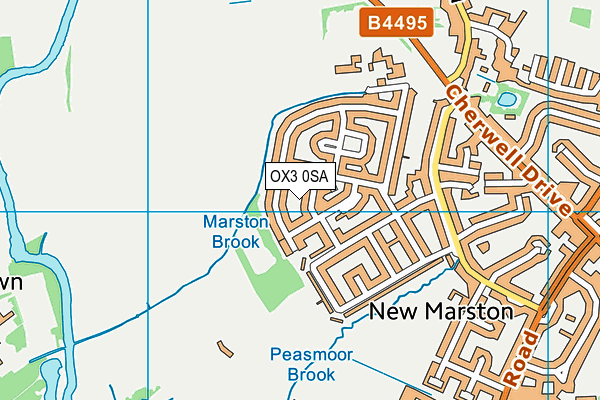 OX3 0SA map - OS VectorMap District (Ordnance Survey)