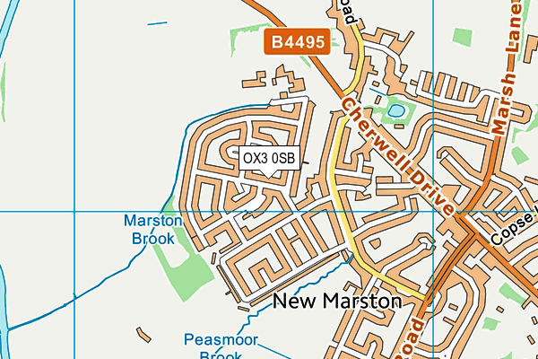 OX3 0SB map - OS VectorMap District (Ordnance Survey)
