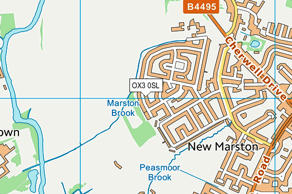 OX3 0SL map - OS VectorMap District (Ordnance Survey)