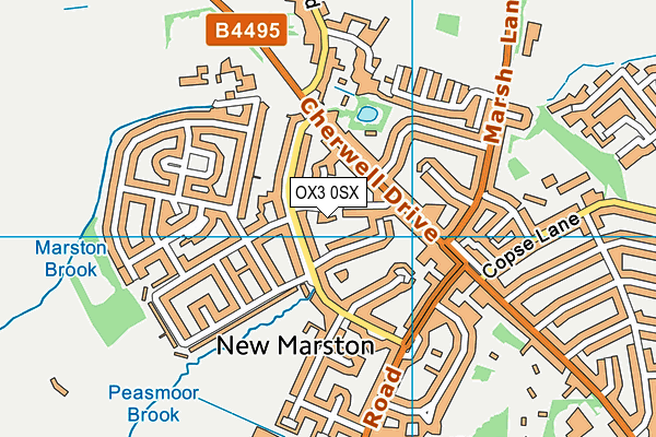 OX3 0SX map - OS VectorMap District (Ordnance Survey)