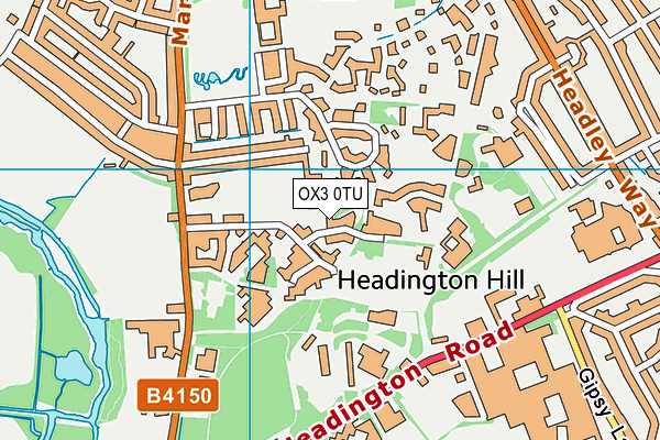 OX3 0TU map - OS VectorMap District (Ordnance Survey)