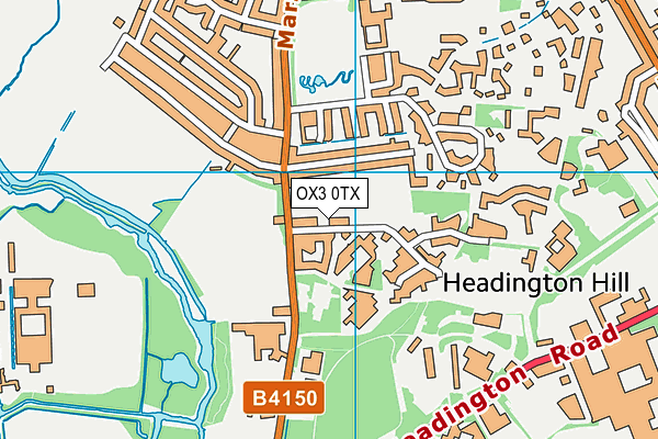 OX3 0TX map - OS VectorMap District (Ordnance Survey)