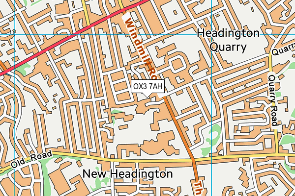 OX3 7AH map - OS VectorMap District (Ordnance Survey)