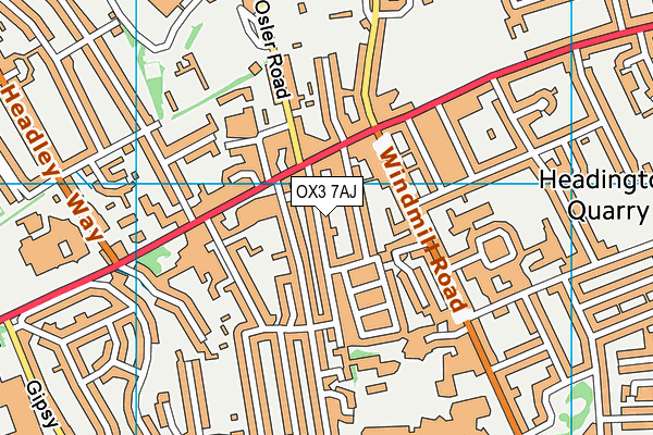 OX3 7AJ map - OS VectorMap District (Ordnance Survey)