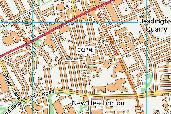 OX3 7AL map - OS VectorMap District (Ordnance Survey)