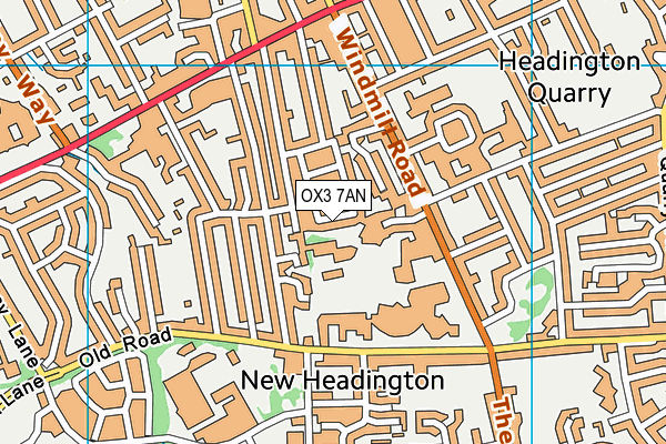 OX3 7AN map - OS VectorMap District (Ordnance Survey)