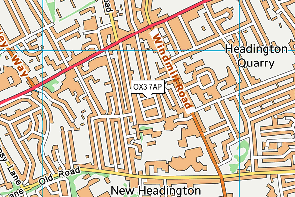 OX3 7AP map - OS VectorMap District (Ordnance Survey)