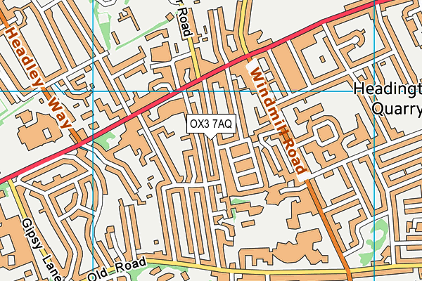 OX3 7AQ map - OS VectorMap District (Ordnance Survey)