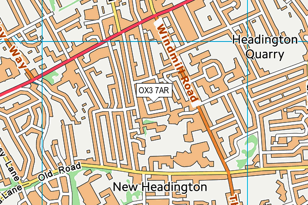 OX3 7AR map - OS VectorMap District (Ordnance Survey)
