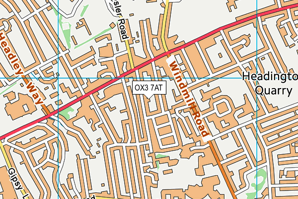 OX3 7AT map - OS VectorMap District (Ordnance Survey)