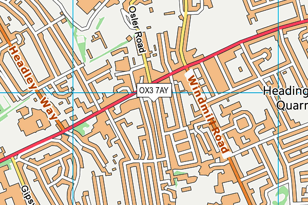 OX3 7AY map - OS VectorMap District (Ordnance Survey)