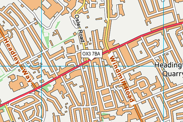 OX3 7BA map - OS VectorMap District (Ordnance Survey)