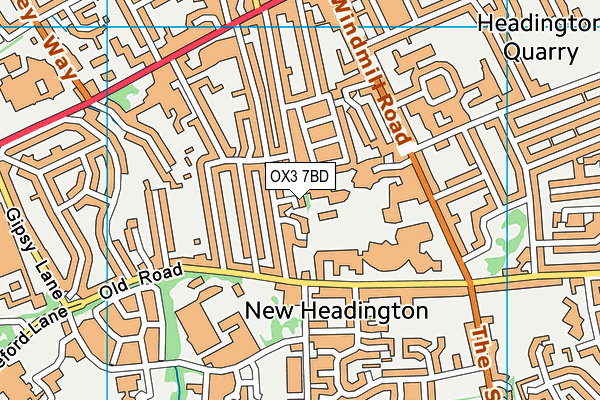 OX3 7BD map - OS VectorMap District (Ordnance Survey)