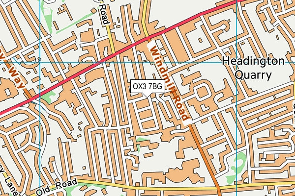 OX3 7BG map - OS VectorMap District (Ordnance Survey)