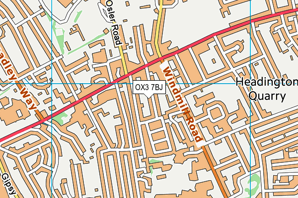 OX3 7BJ map - OS VectorMap District (Ordnance Survey)